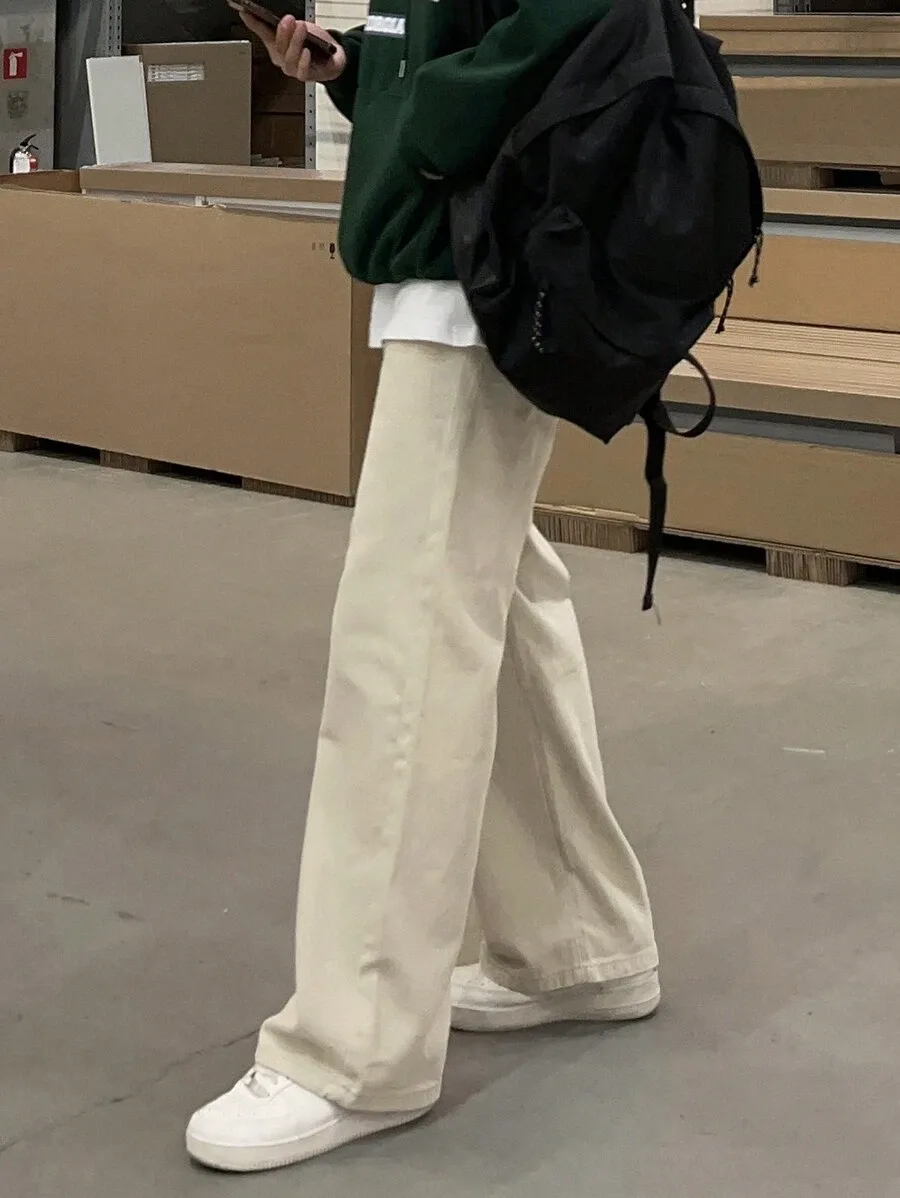 メンズ 無地 カジュアル 履きやすい ジーンズ