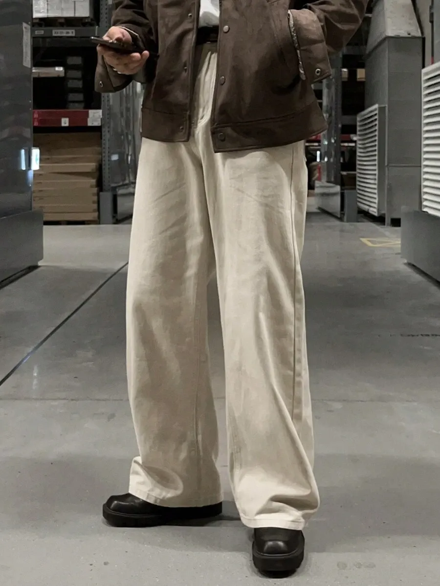 メンズ 無地 カジュアル 履きやすい ジーンズ