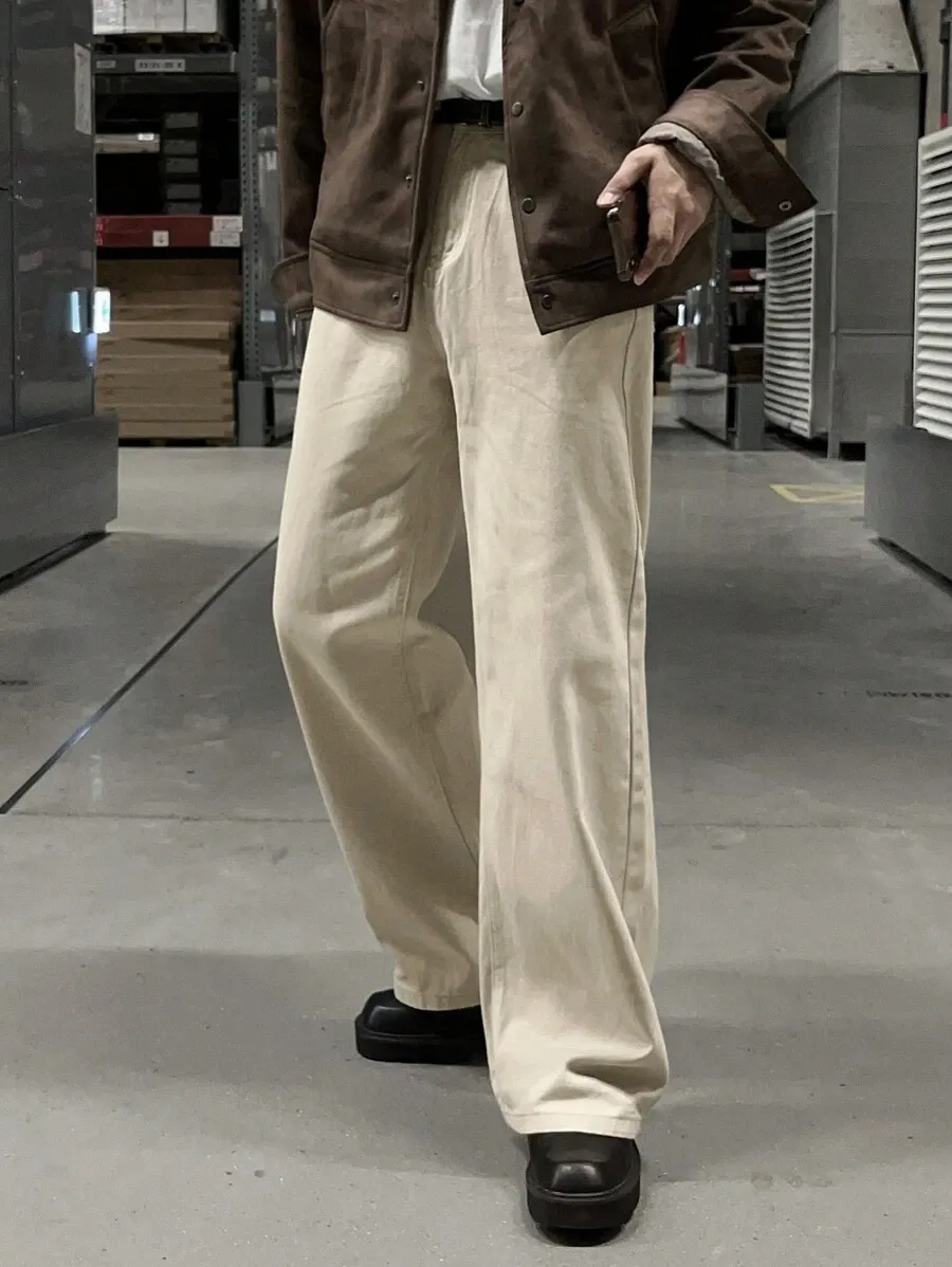 メンズ 無地 カジュアル 履きやすい ジーンズ