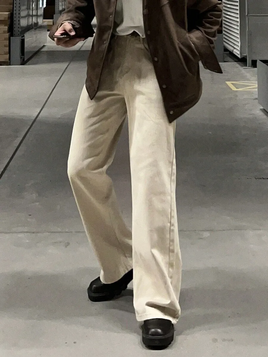 メンズ 無地 カジュアル 履きやすい ジーンズ