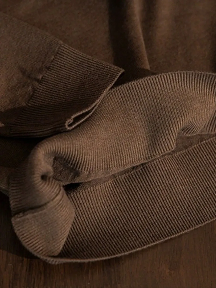 メンズ 無地 カジュアル タートルネック 長袖 プルオーバー セーター