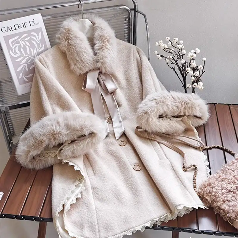 アウター コート 七分袖 リボン シングルブレスト エレガント