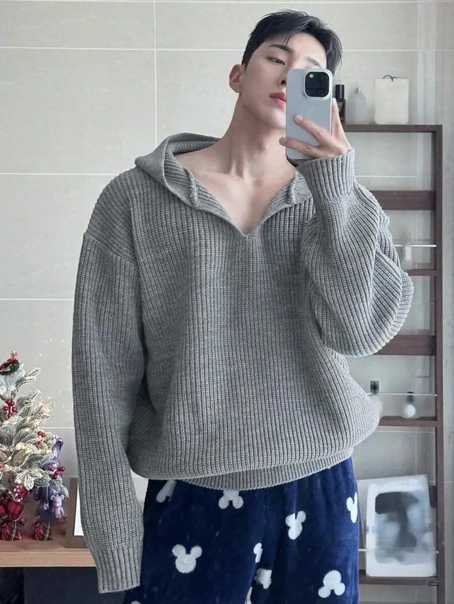 メンズ グレー カジュアル セーター