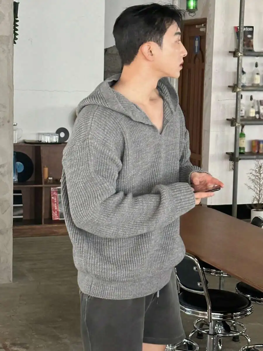 メンズ グレー カジュアル セーター