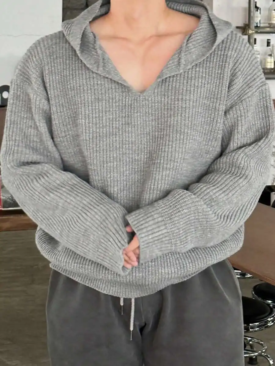 メンズ グレー カジュアル セーター