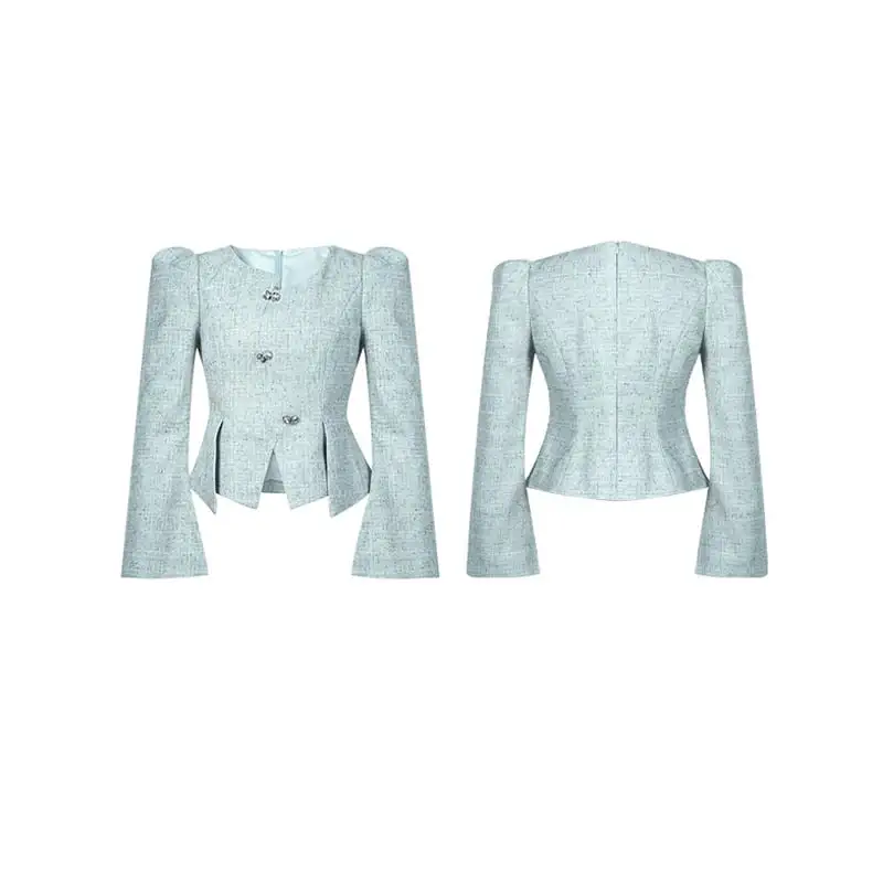 トップス スピーカースリーブ スリット 長袖 エレガント