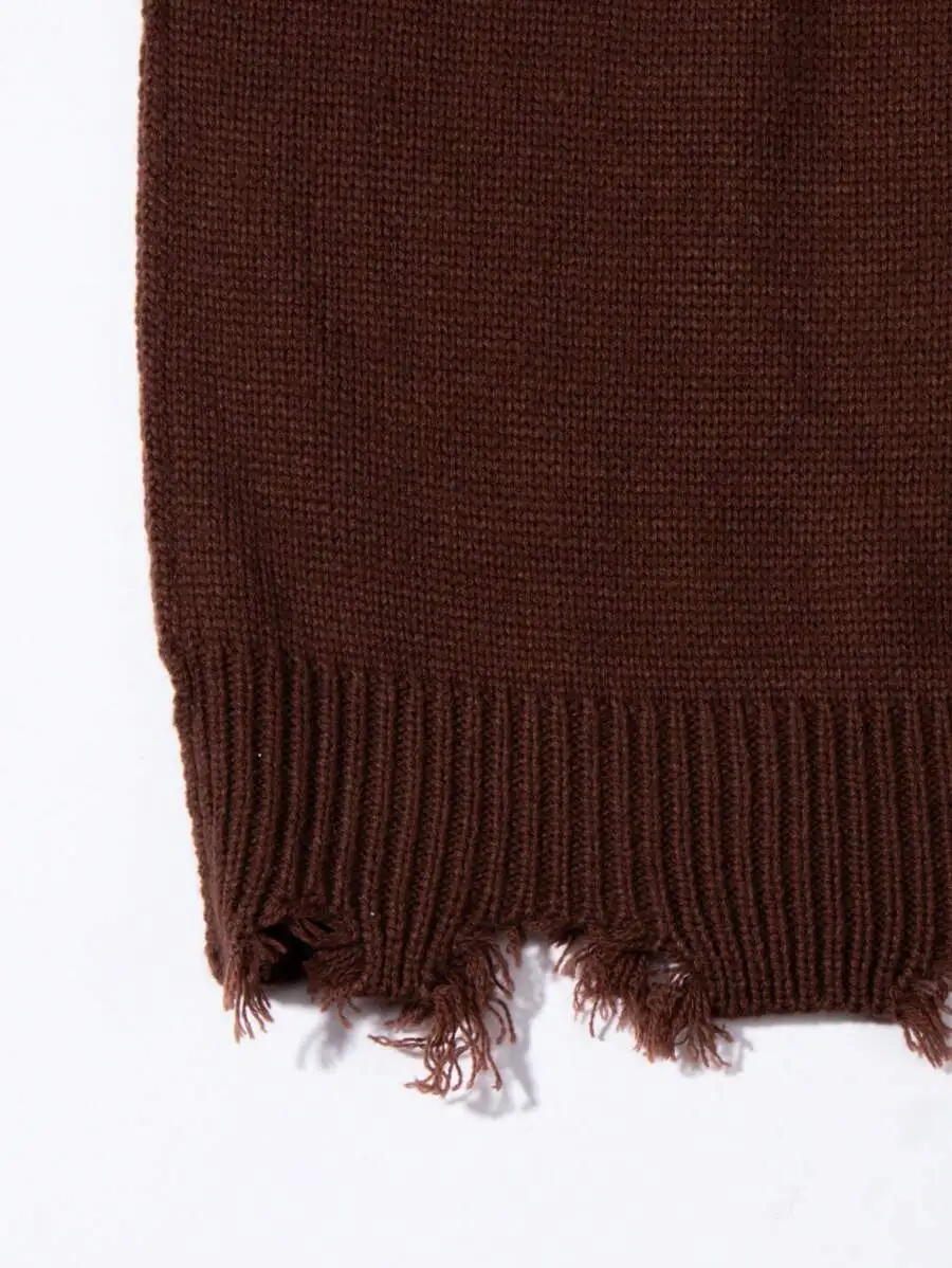 ユニセックス ストリート ロングスリーブ クルーネック プルオーバー セーター