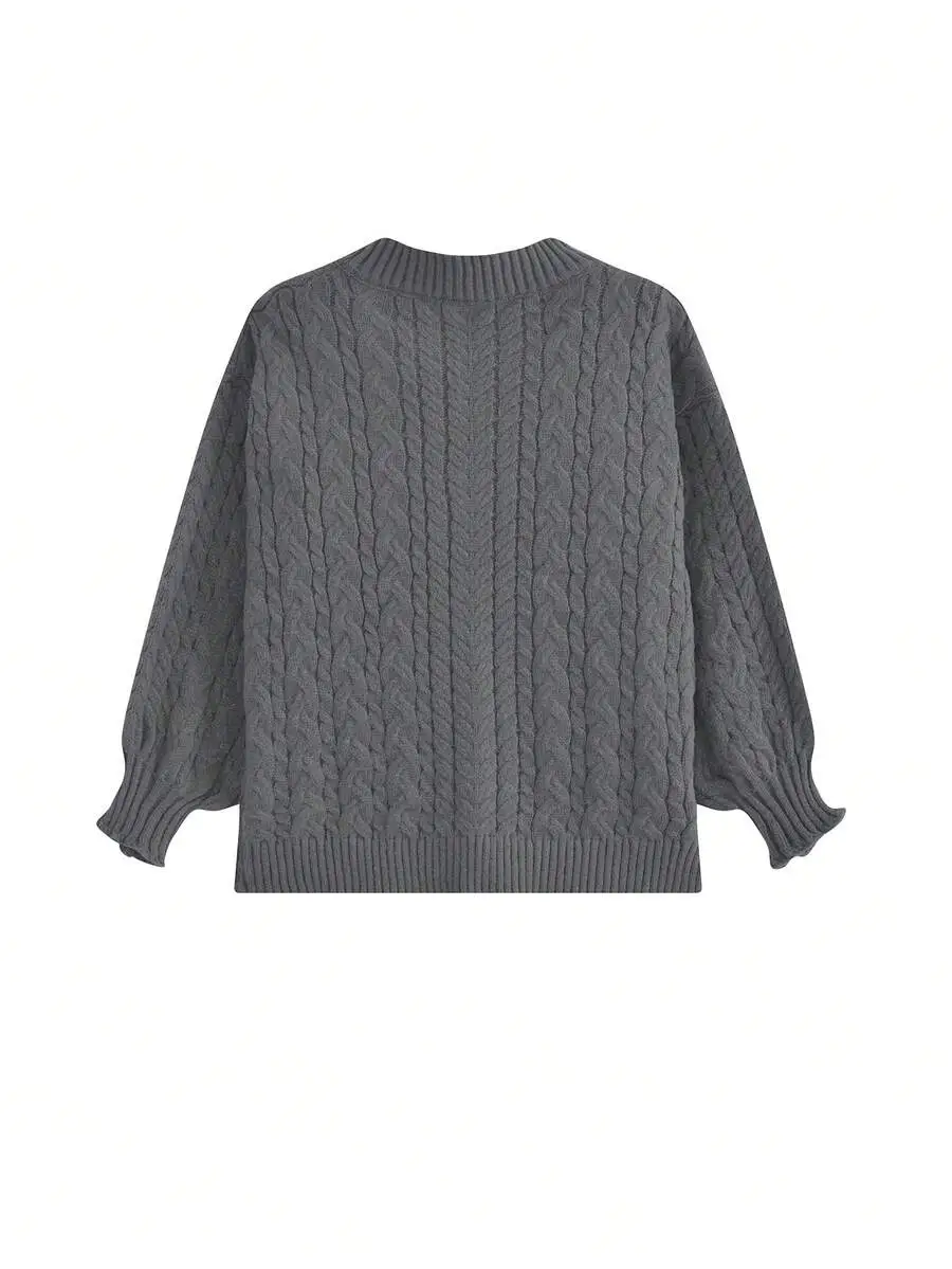 Vネック オーバーサイズ ニット セーター 柔らかく ゆったり プルオーバー ニットウェア