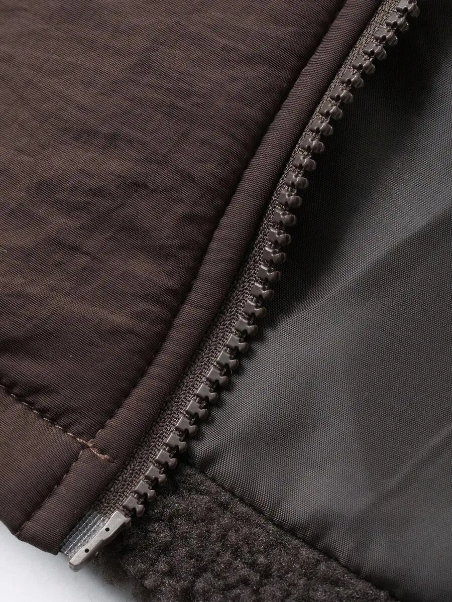 【100-130cm】男の子  刺繍デザイン ドロップショルダー 長袖 ジップアップ ジャケット