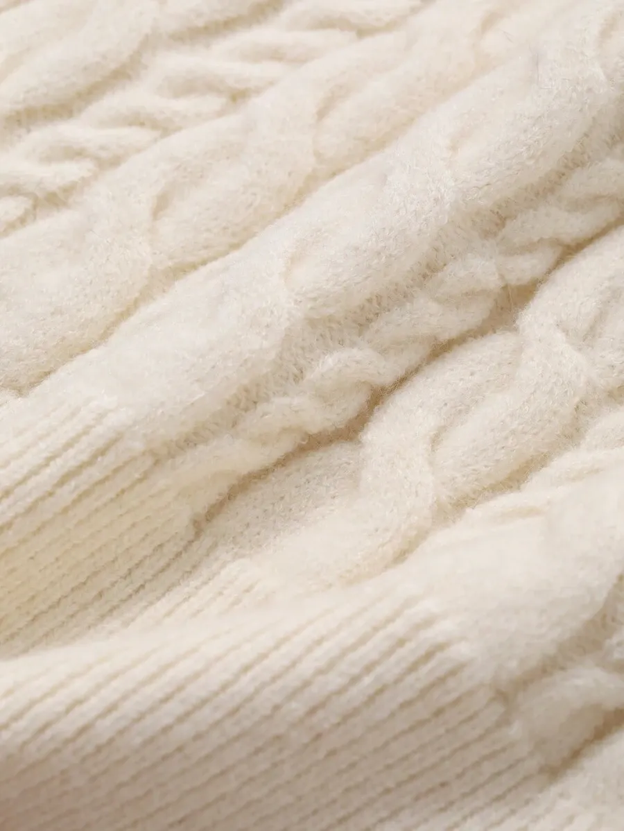 【100-130cm】女の子 フード付き セーター ワンピース