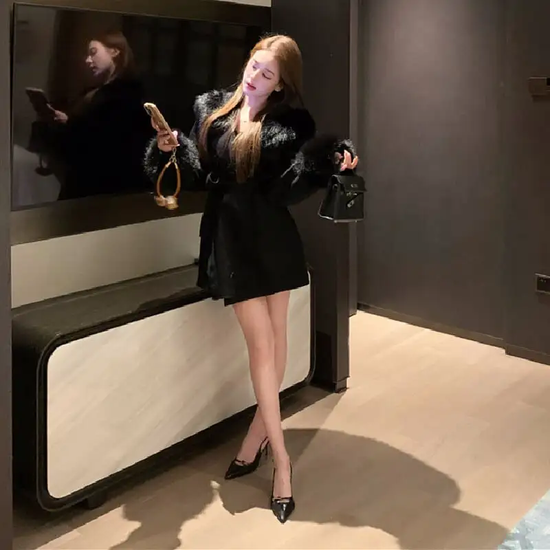 アウター フード付きコート モード トレンド ライトベージュ ブラック