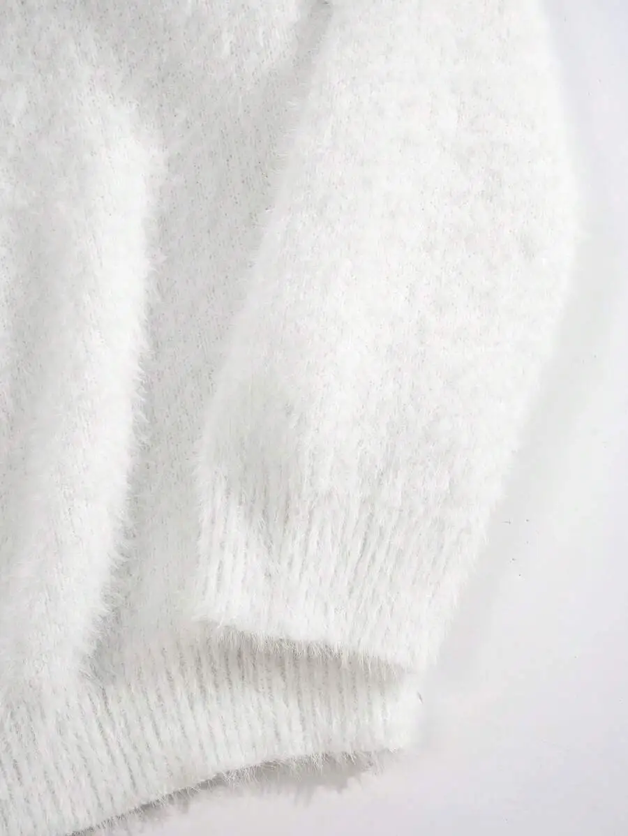 セーター リラックス ニット オーバーサイズ カジュアル 無地 柔らかい ラウンドネック プルオーバー セーター