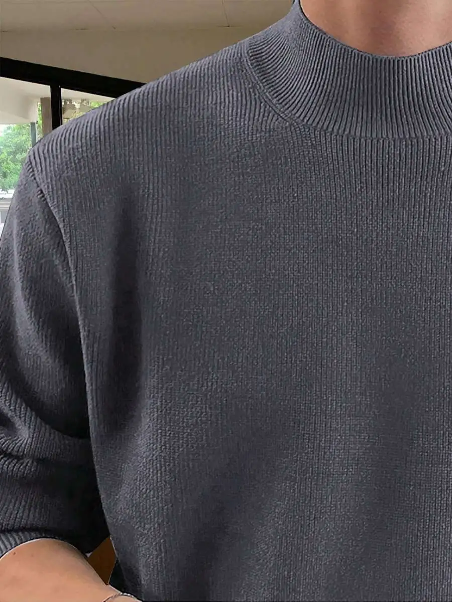 無地 カジュアル 多用途 長袖 プルオーバー セーター