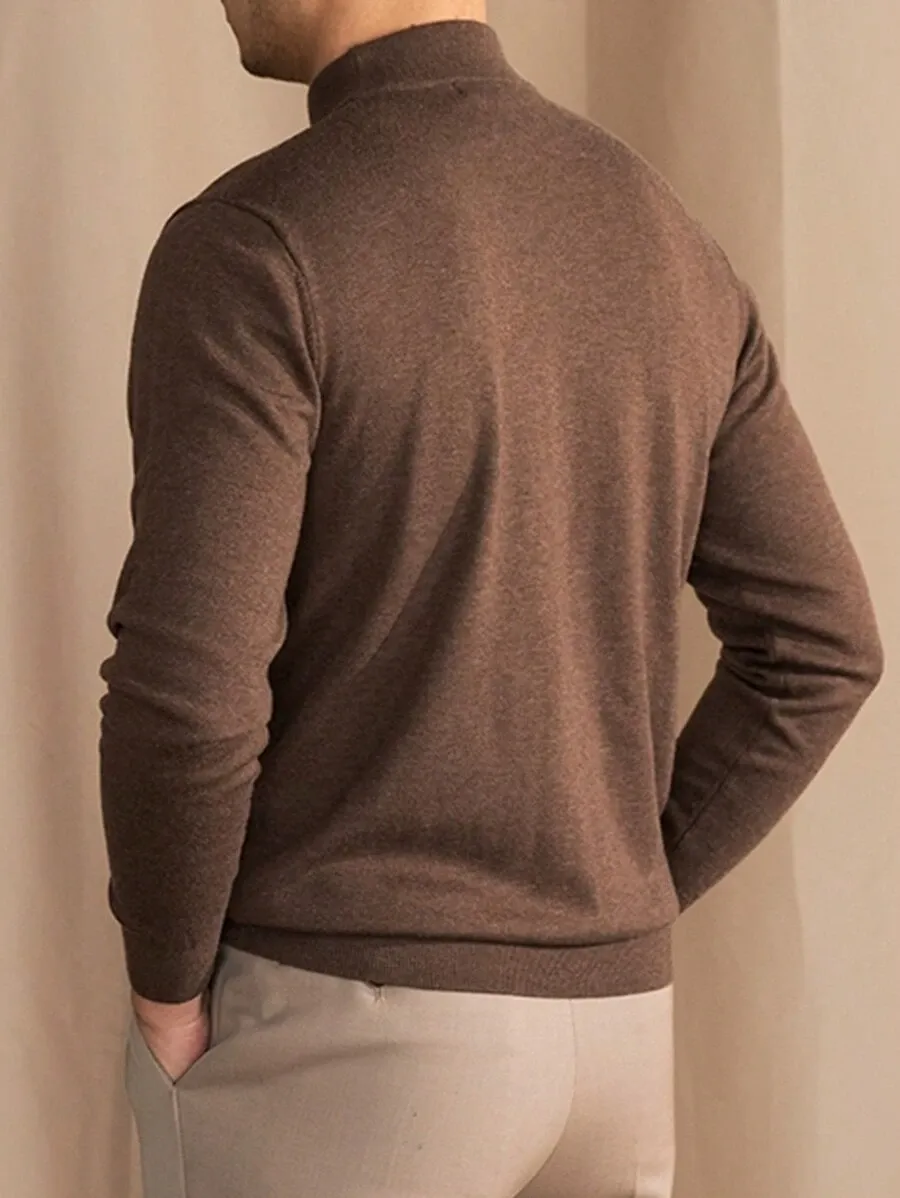 無地 カジュアル タートルネック 長袖 プルオーバー セーター