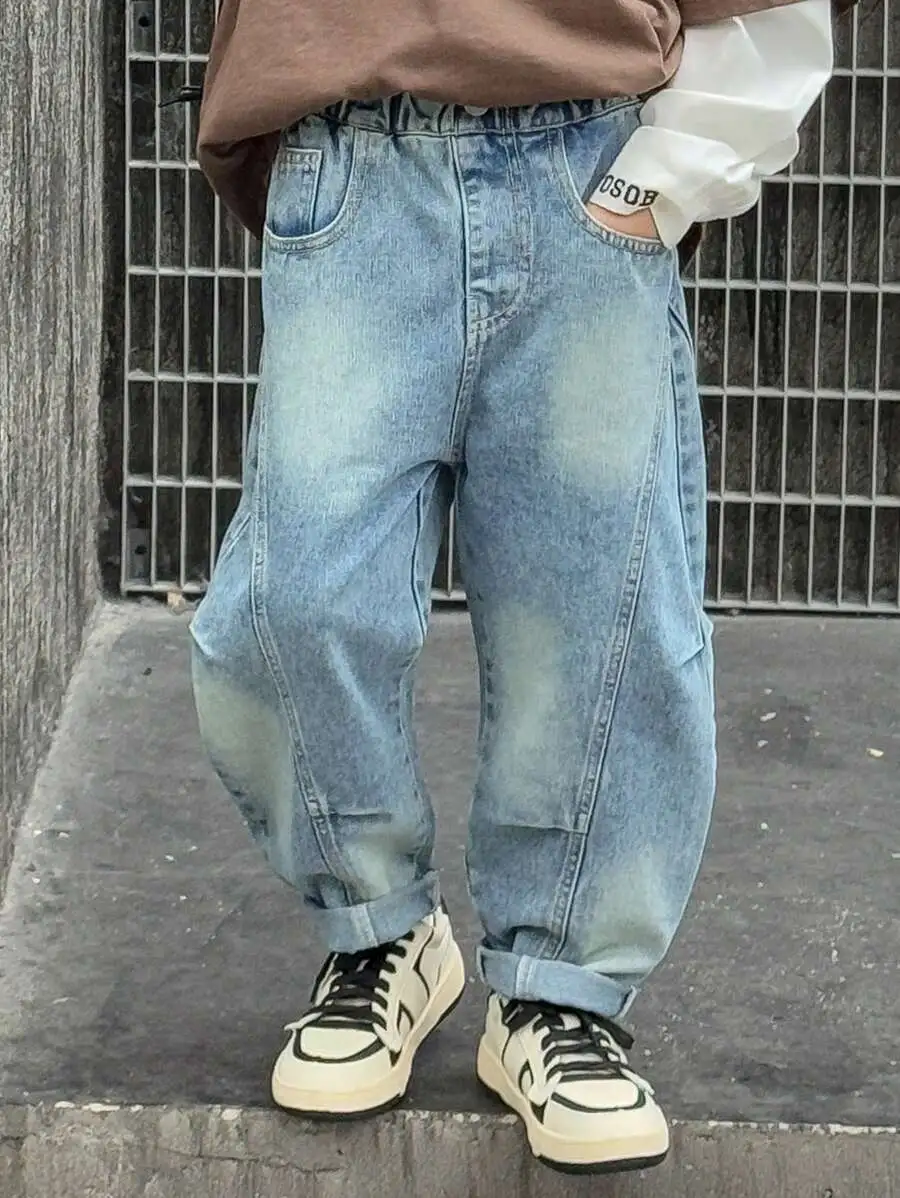 大注目 カジュアル ウォッシュ デニムジーンズ