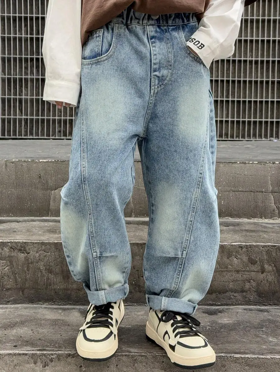 大注目 カジュアル ウォッシュ デニムジーンズ