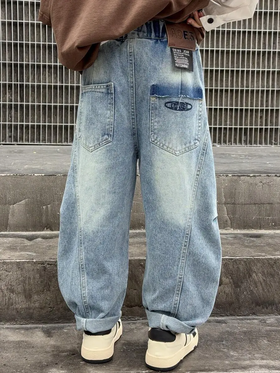 大注目 カジュアル ウォッシュ デニムジーンズ