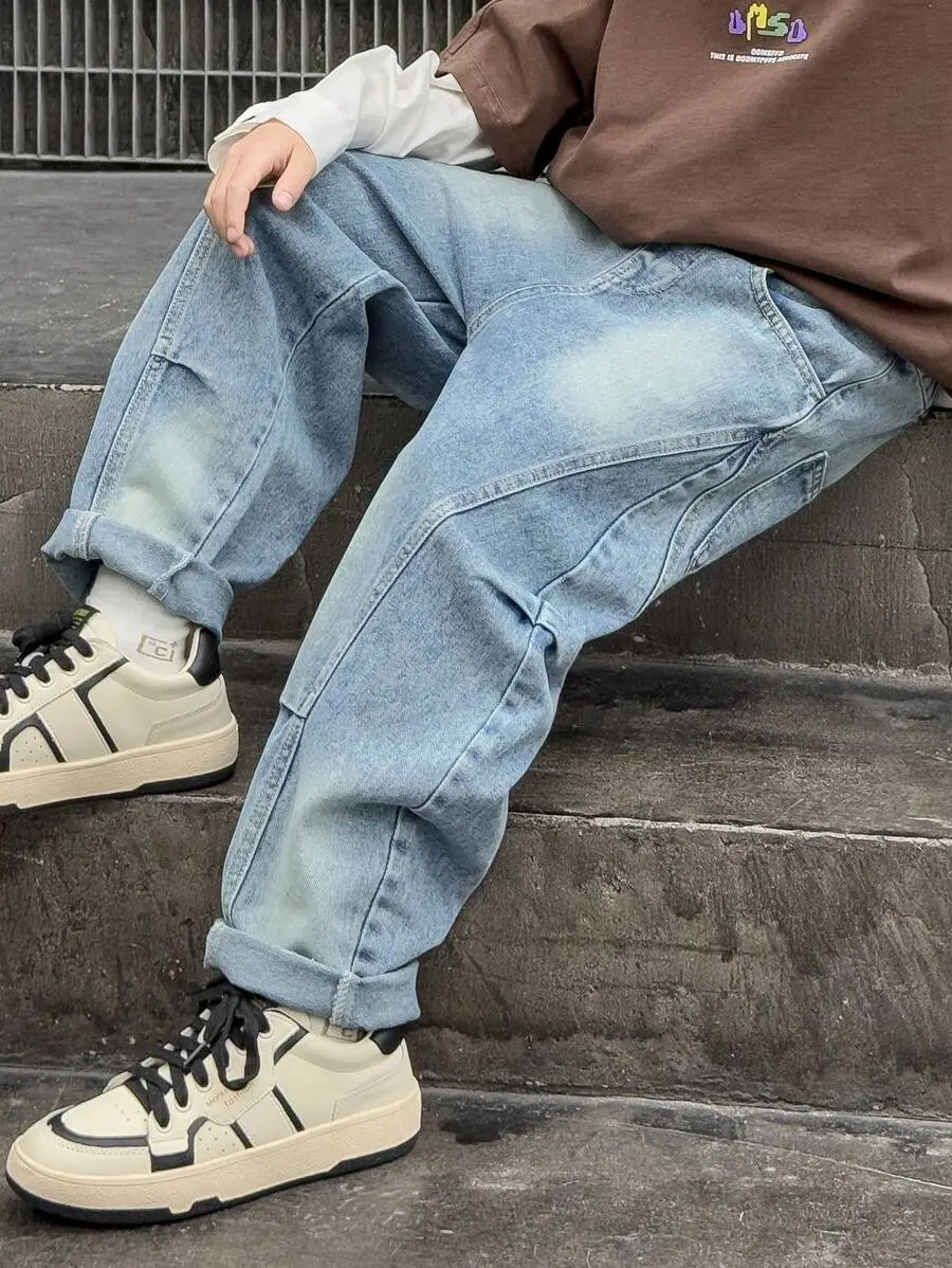 大注目 カジュアル ウォッシュ デニムジーンズ