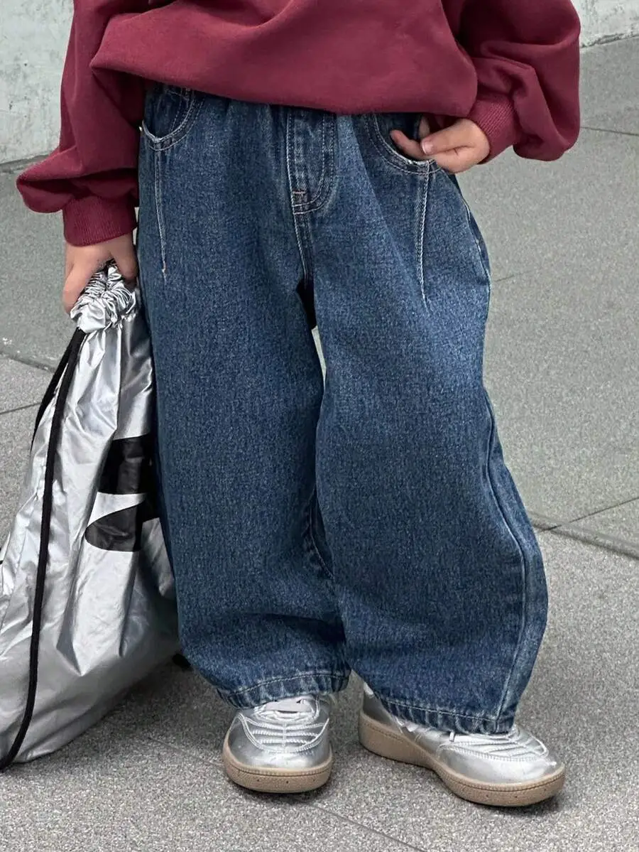 履きやすい 合わせやすい トレンド ルーズ デニムジーンズ