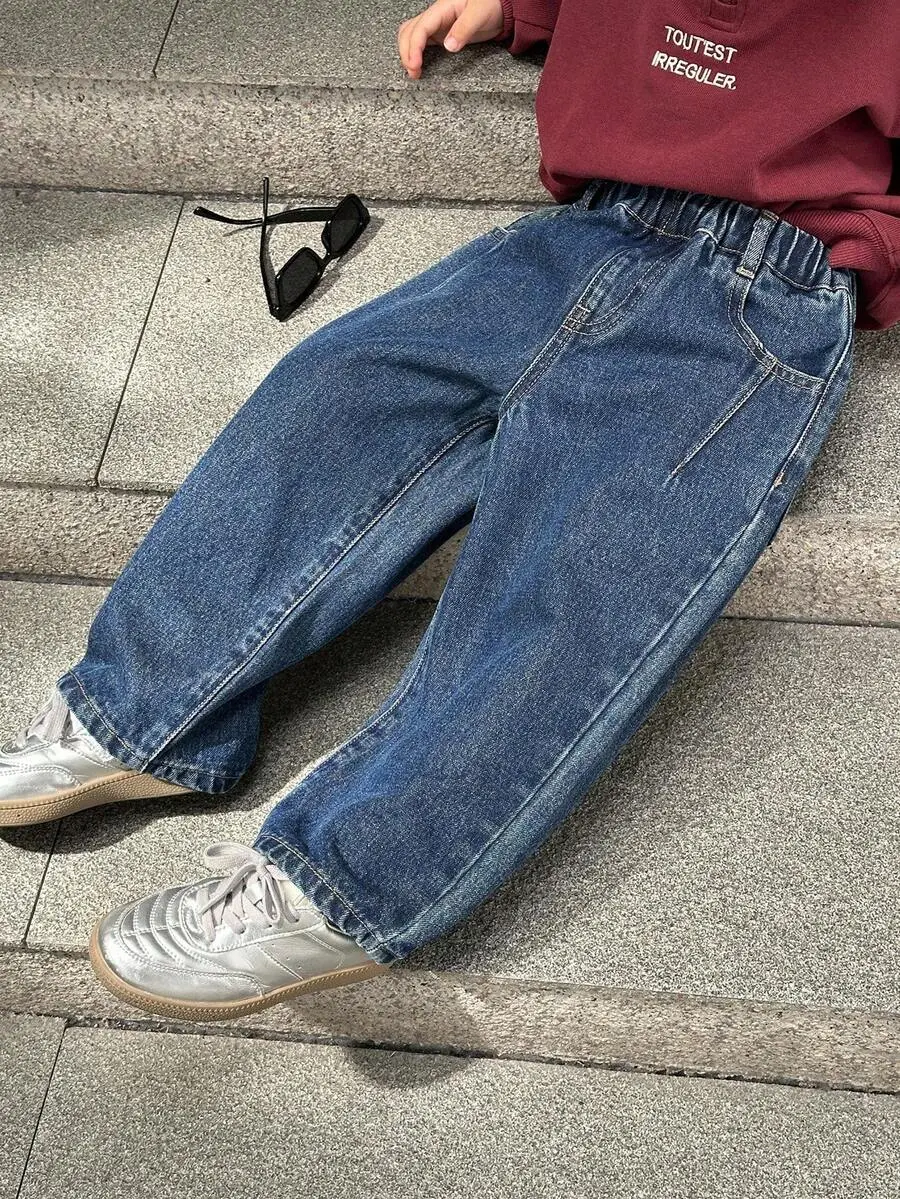 履きやすい 合わせやすい トレンド ルーズ デニムジーンズ