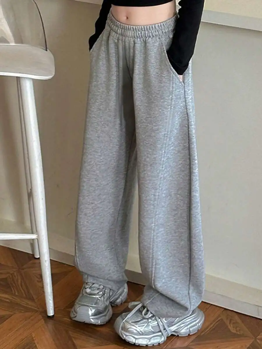 ワイドレッグ スウェットパンツ カジュアル スポーツ 合わせやすい