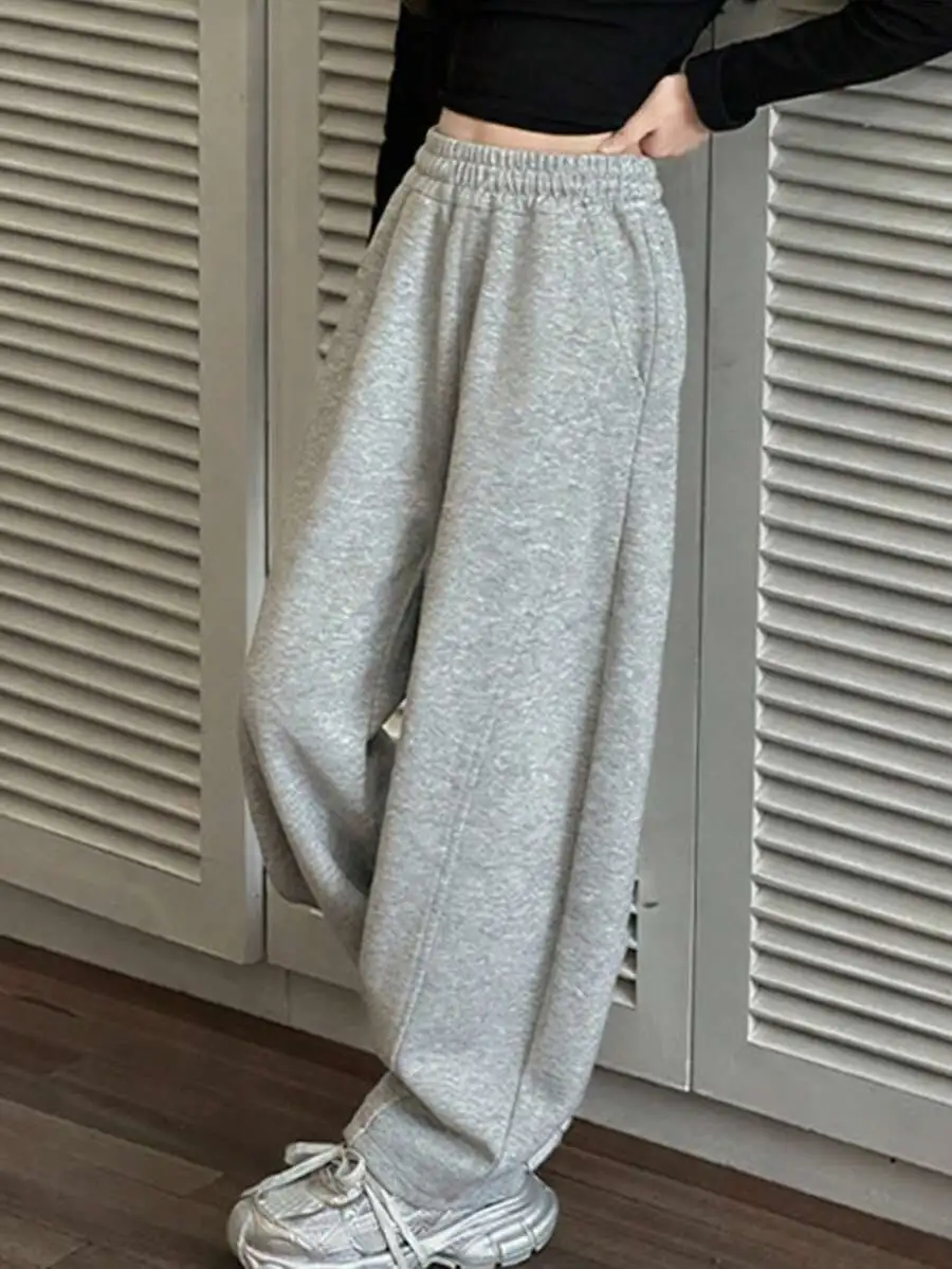 ワイドレッグ スウェットパンツ カジュアル スポーツ 合わせやすい