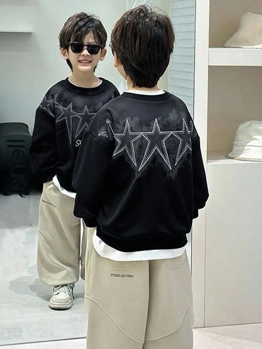 カジュアル ルーズフィット クルーネックデイリー スウェット