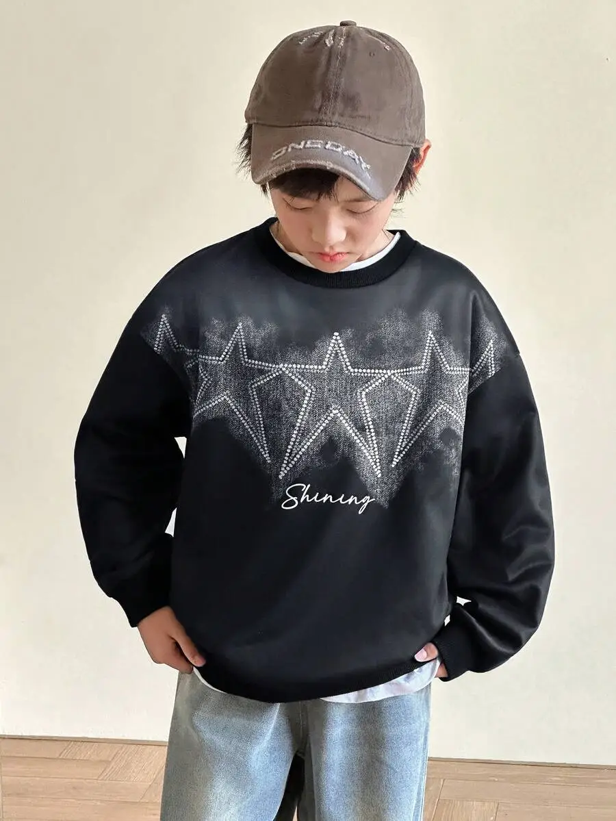 カジュアル ルーズフィット クルーネックデイリー スウェット