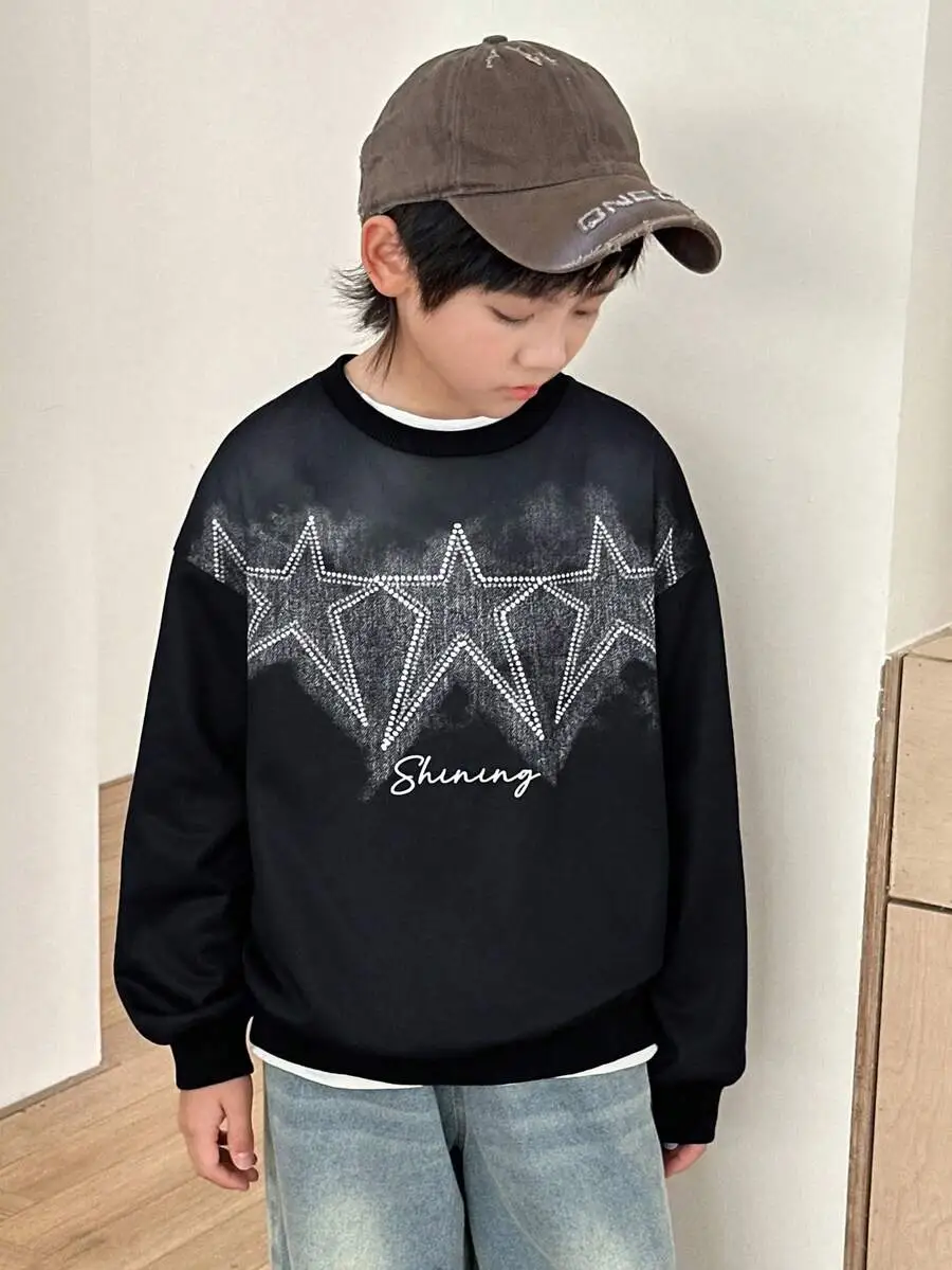 カジュアル ルーズフィット クルーネックデイリー スウェット