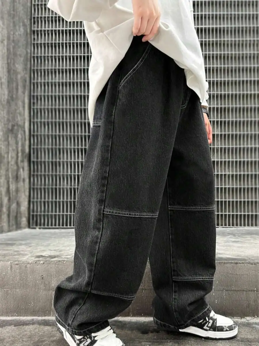 ルーズ カッコイイ トレンド ストレートパンツ