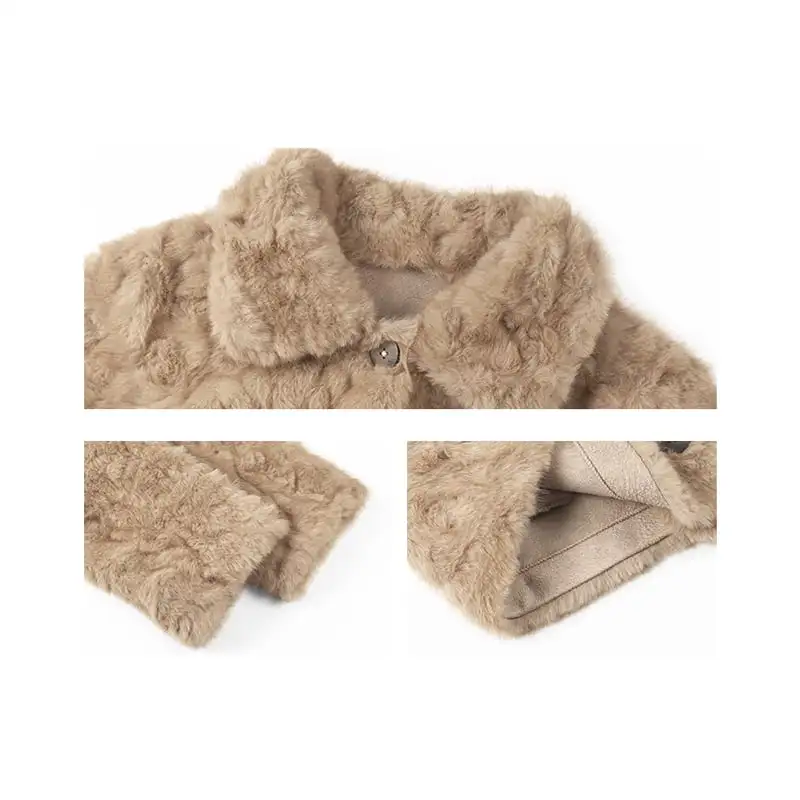 アウター フェイクファー モコモコ ジャケット お出かけコーデ