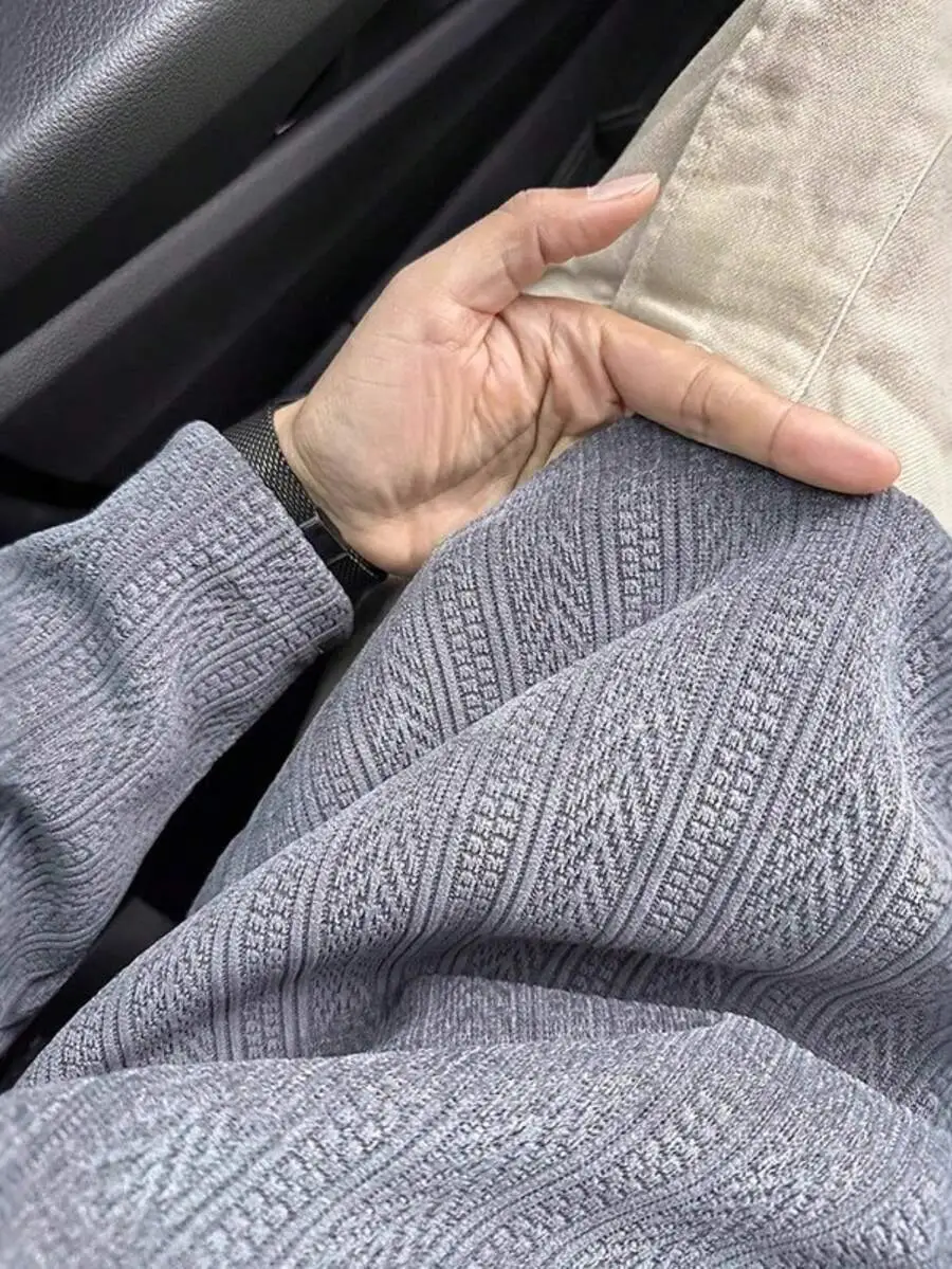 グレー 長袖 シンプル 着心地良い ディリー トップス