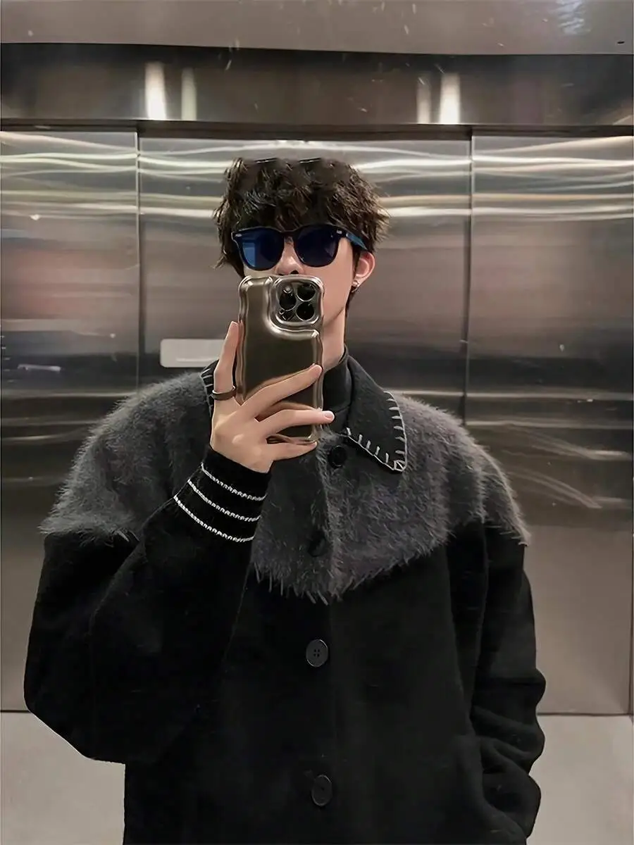 ニット レトロ ルーズフィット ハイネック カジュアル セーター