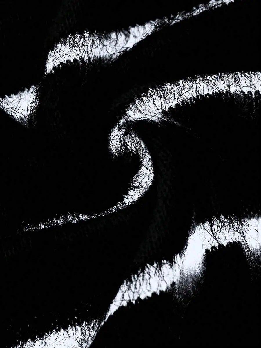 ユニセックス カジュアル ルーズフィット ストライプ柄 プルオーバーセーター