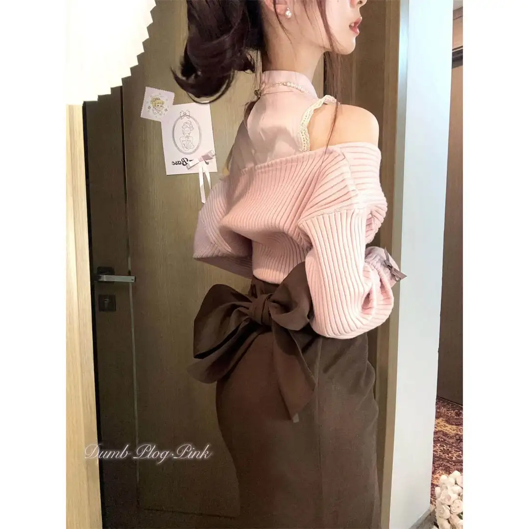 セットアップ 可愛い オフショルダー トップス＆スカート