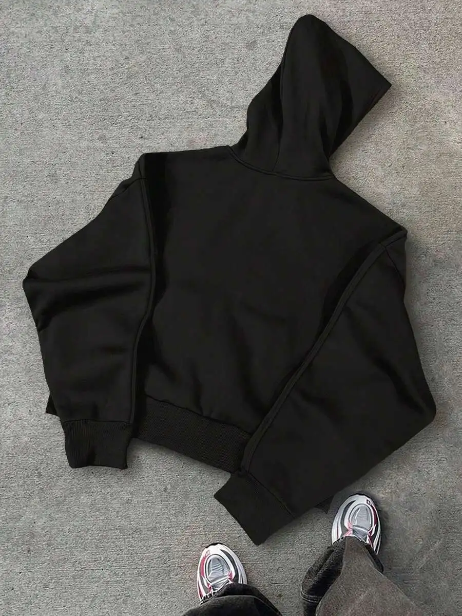 パッチワーク カジュアル ストリートウェア ゆったり ジップアップパーカー