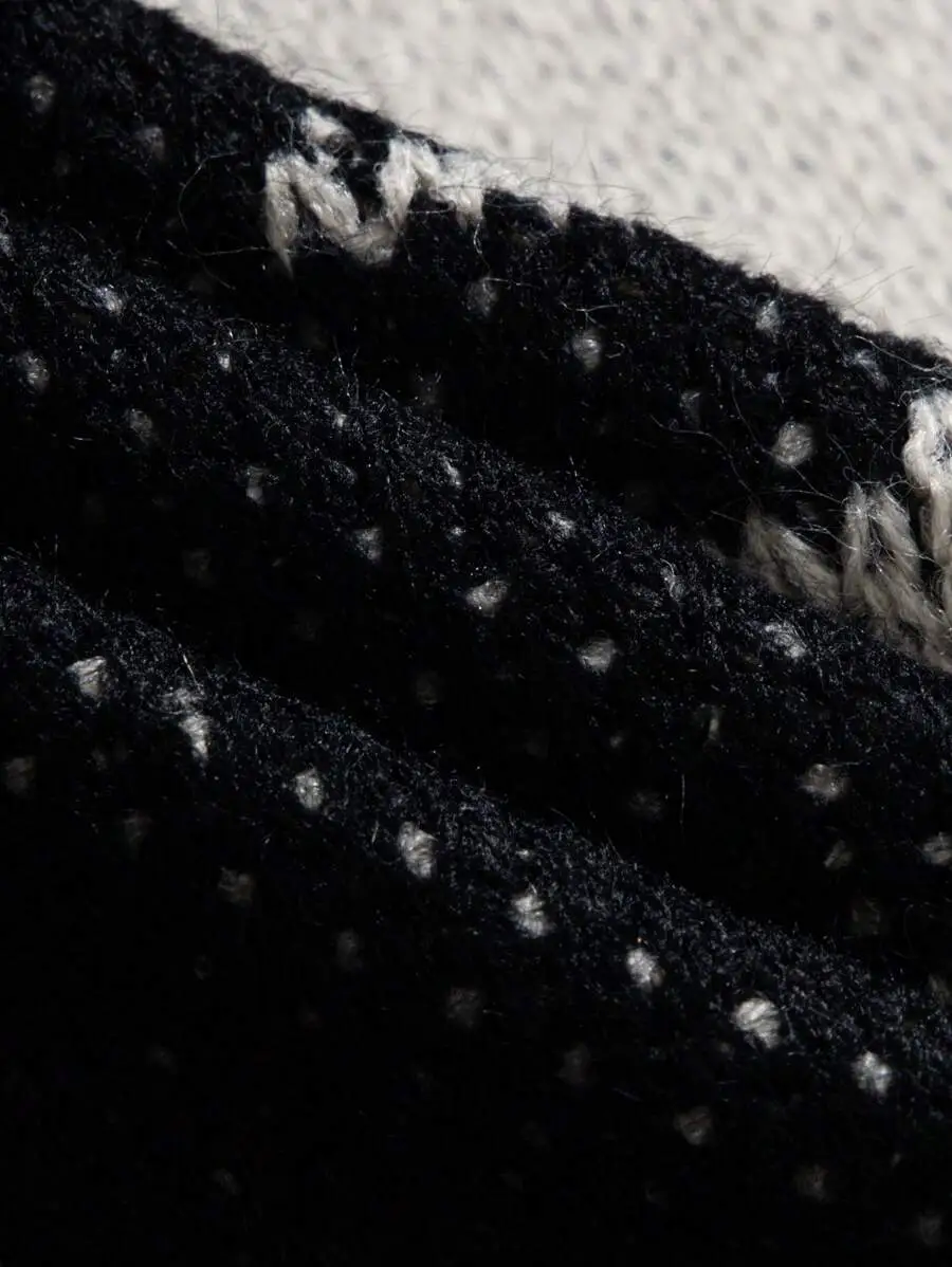 レトロ ルーズ ストリート パッチワーク セーター 長袖 トップス