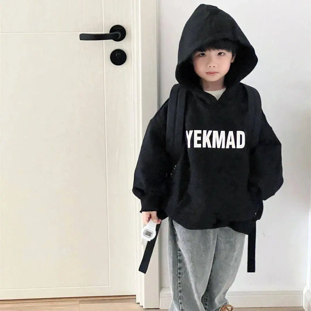 【90-160cm】大好評 カジュアル カッコイイ ルーズ フード付き パーカー