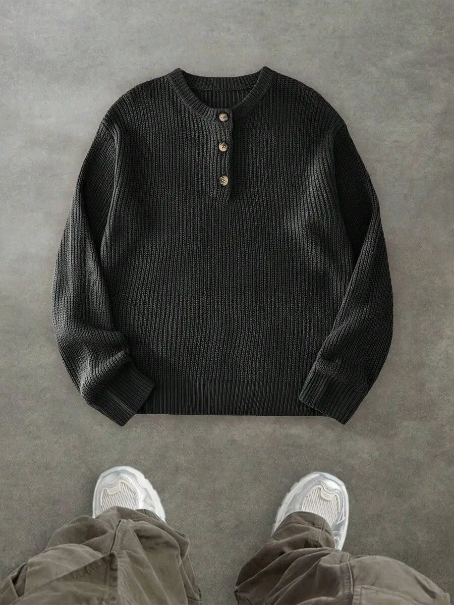 長袖 クルーネック セーター カジュアル デイリーウェア