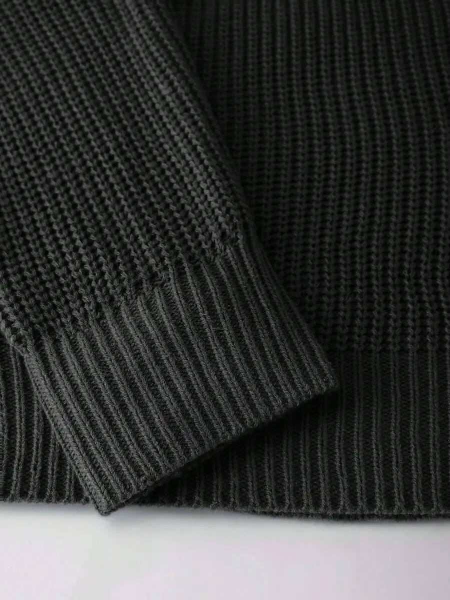 長袖 クルーネック セーター カジュアル デイリーウェア