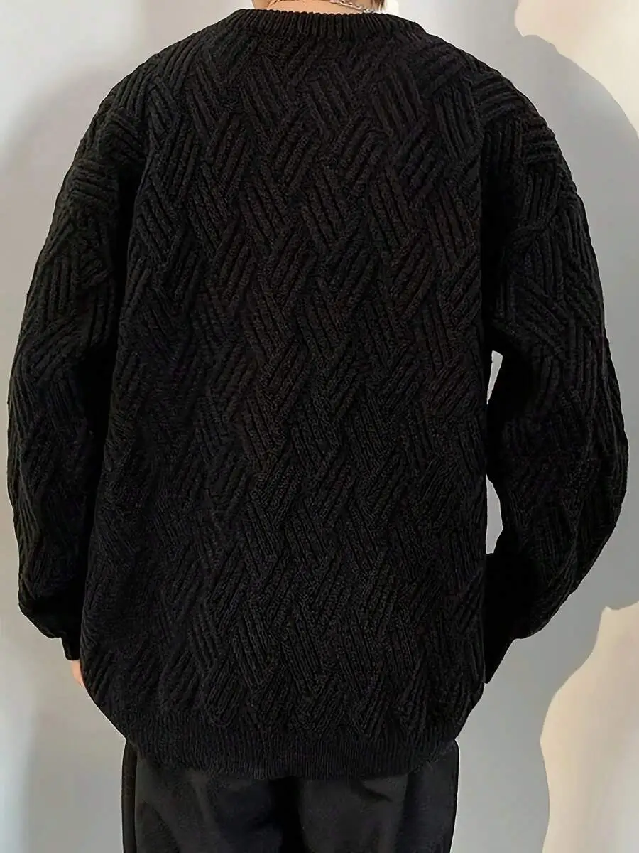 クルーネック セーター  ニットプルオーバー 長袖 トップス