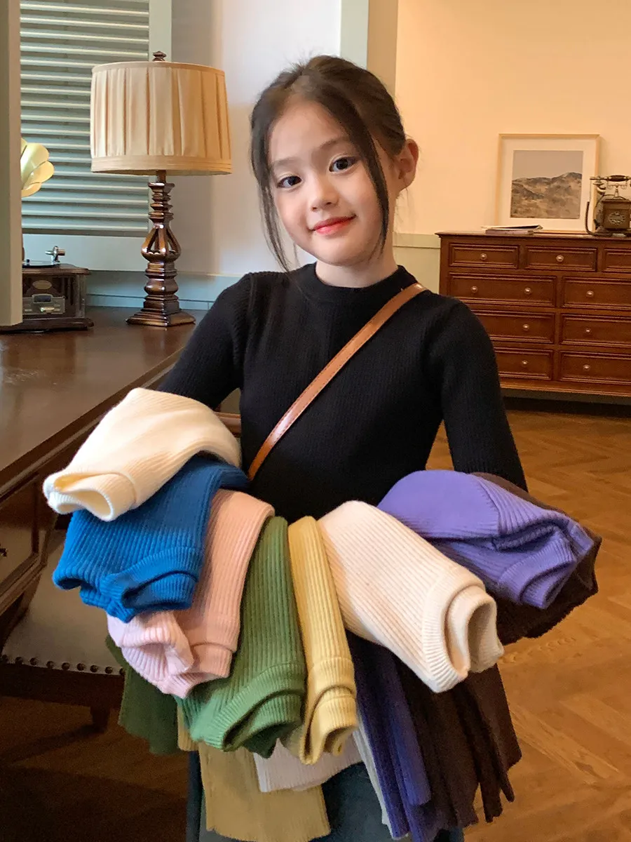 【110-160cm】大好評 シンプル 可愛い おしゃれ 定番 人気 ニット セーター