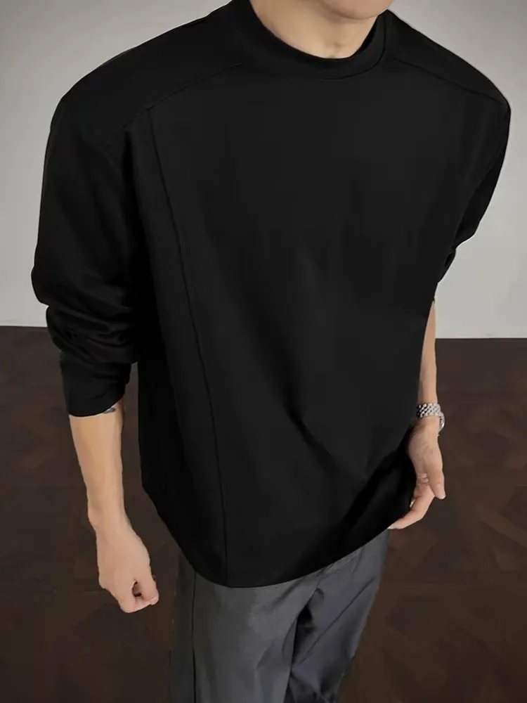 大好評 ラウンドネック ルーズ 合わせやすい 長袖 Tシャツ