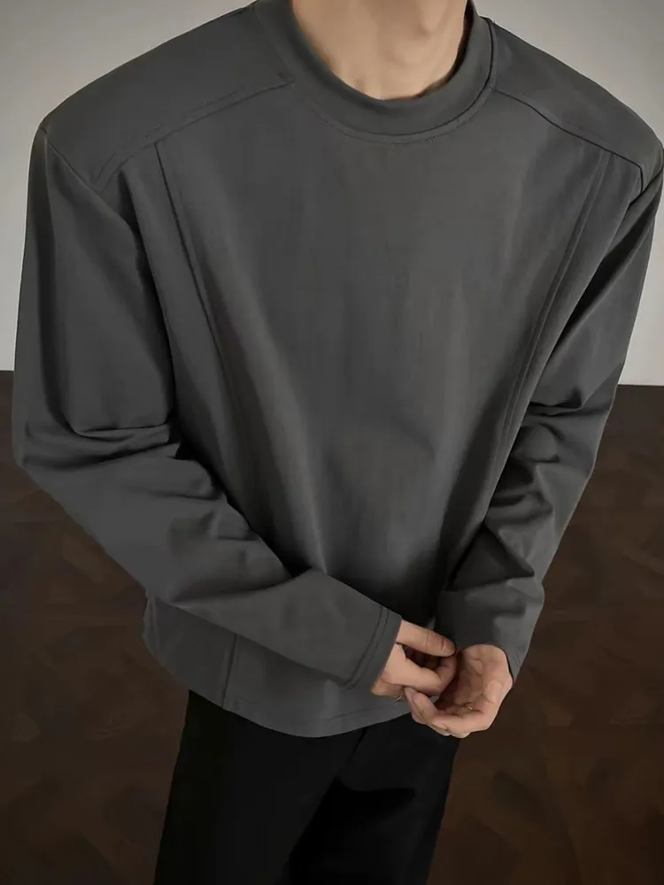 大好評 ラウンドネック ルーズ 合わせやすい 長袖 Tシャツ