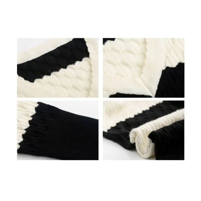 ワンピース ニット 配色 Vネック 気質溢れる ストライプ柄