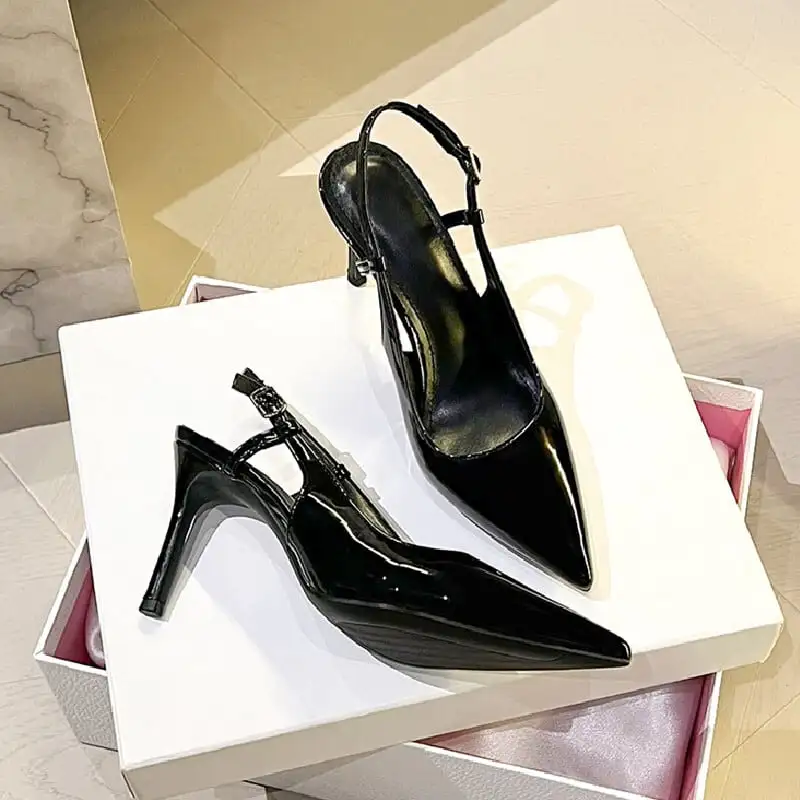 シューズ パンプス 無地 ヌードピンク ブラック 8CM/10CM