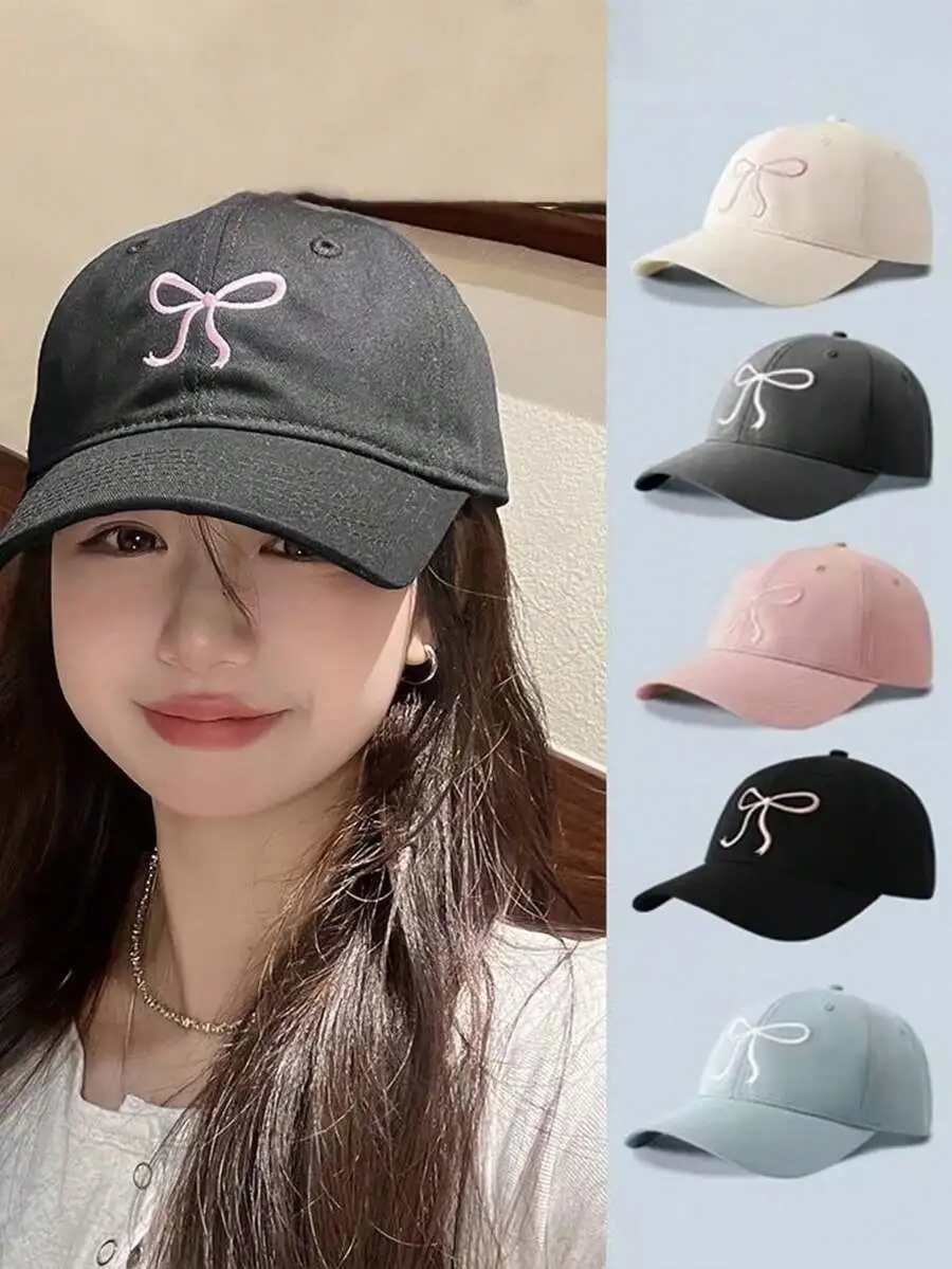 キャップ リボン刺繍 ポリエステル 合わせやすい 帽子