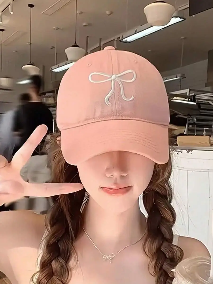 キャップ リボン刺繍 ポリエステル 合わせやすい 帽子