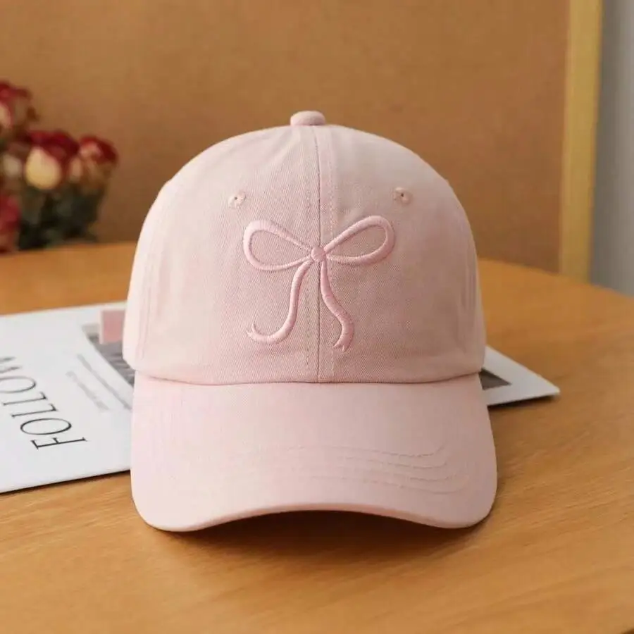 キャップ リボン刺繍 ポリエステル 合わせやすい 帽子