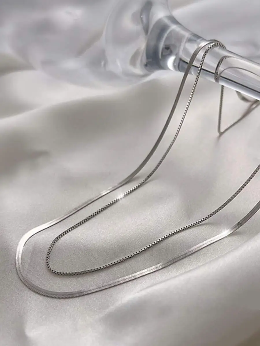 ダブルレイヤー ネックレス レディース ペンダント アクセサリー シンプル エレガント